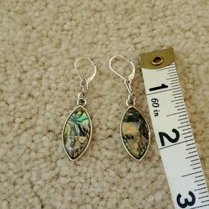 Silver/abalone earrings